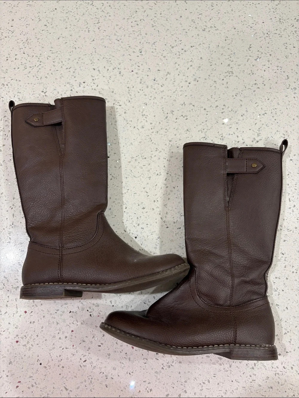 Gap Kids girls Classic Tall Brown Leather Boots size 1